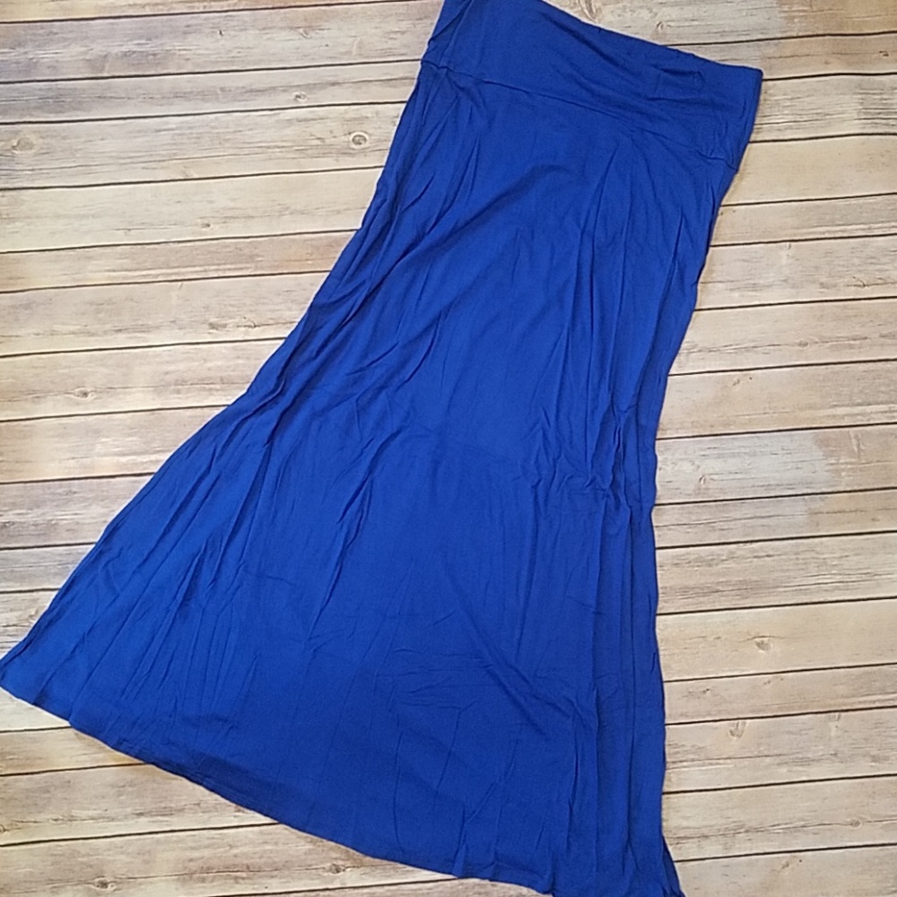 Blue Soft Maxi Skirt